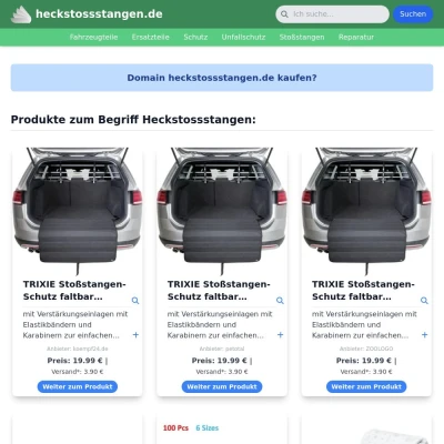 Screenshot heckstossstangen.de