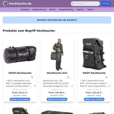 Screenshot hecktasche.de