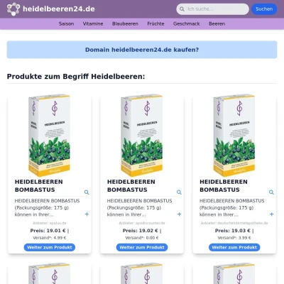 Screenshot heidelbeeren24.de