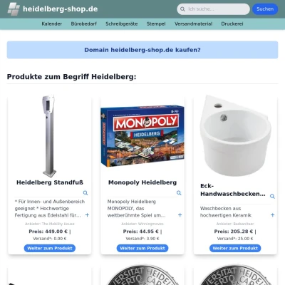 Screenshot heidelberg-shop.de