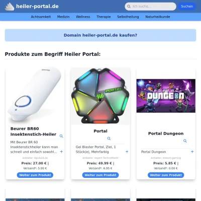 Screenshot heiler-portal.de