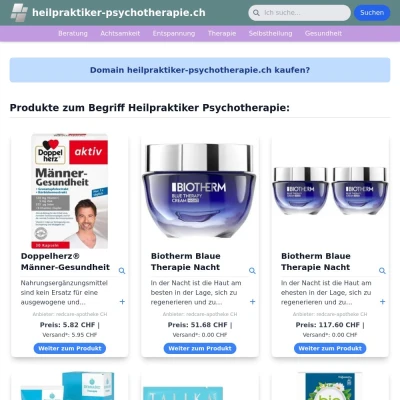 Screenshot heilpraktiker-psychotherapie.ch