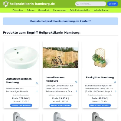 Screenshot heilpraktikerin-hamburg.de