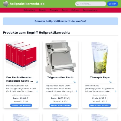 Screenshot heilpraktikerrecht.de