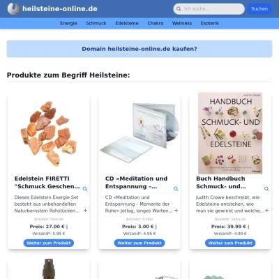 Screenshot heilsteine-online.de