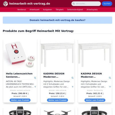 Screenshot heimarbeit-mit-vertrag.de