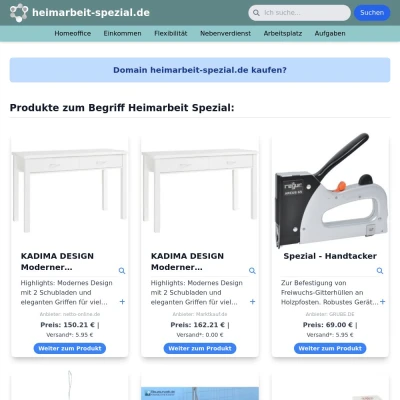 Screenshot heimarbeit-spezial.de