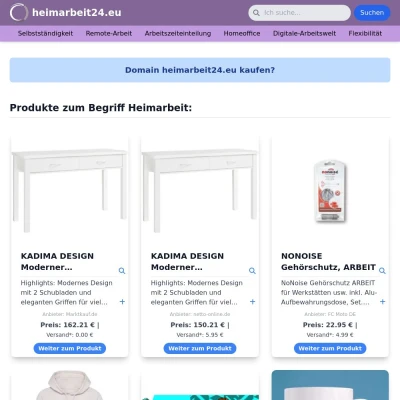 Screenshot heimarbeit24.eu