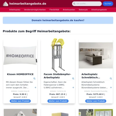 Screenshot heimarbeitangebote.de