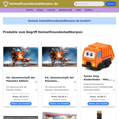 Screenshot heimatfreundestadtkerpen.de