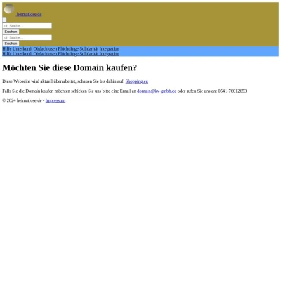 Screenshot heimatlose.de