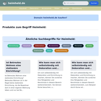 Screenshot heimheld.de