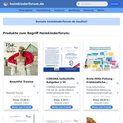 Screenshot heimkinderforum.de