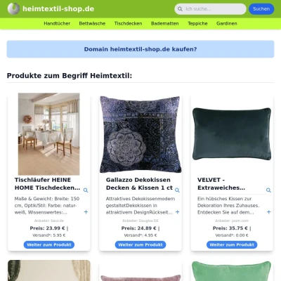 Screenshot heimtextil-shop.de