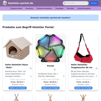 Screenshot heimtier-portal.de