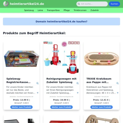Screenshot heimtierartikel24.de