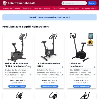 Screenshot heimtrainer-shop.de