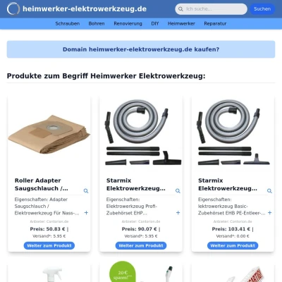 Screenshot heimwerker-elektrowerkzeug.de