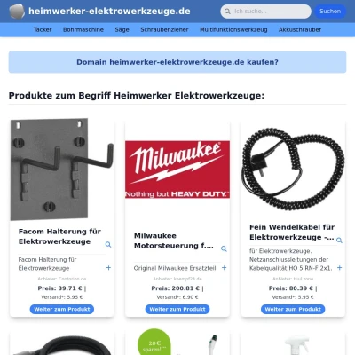 Screenshot heimwerker-elektrowerkzeuge.de