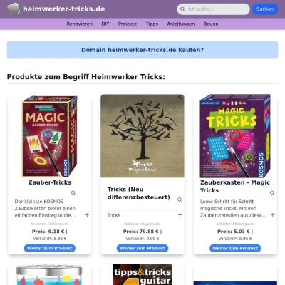 Screenshot heimwerker-tricks.de