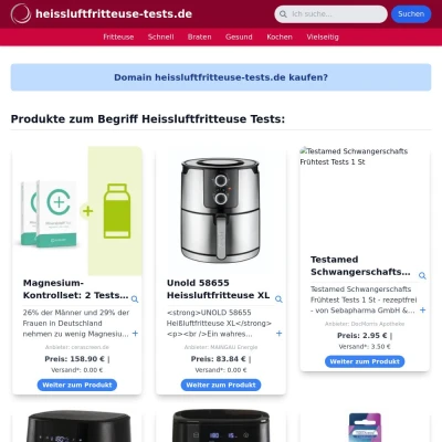 Screenshot heissluftfritteuse-tests.de