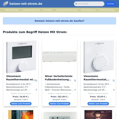 Screenshot heizen-mit-strom.de