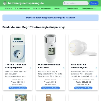 Screenshot heizenergieeinsparung.de