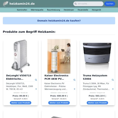 Screenshot heizkamin24.de