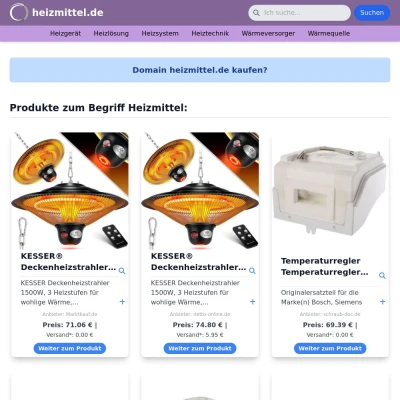 Screenshot heizmittel.de