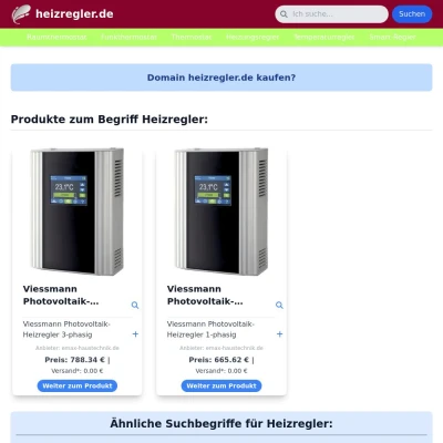 Screenshot heizregler.de