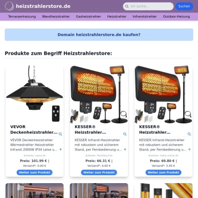 Screenshot heizstrahlerstore.de