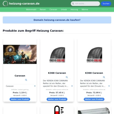 Screenshot heizung-caravan.de
