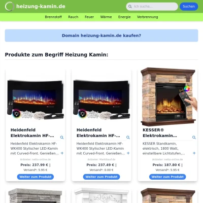 Screenshot heizung-kamin.de