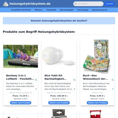 Screenshot heizungshybridsystem.de