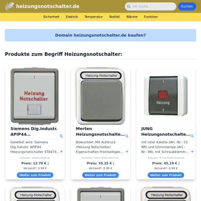 Screenshot heizungsnotschalter.de