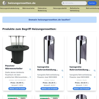 Screenshot heizungsrosetten.de