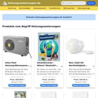 Screenshot heizungssanierungen.de