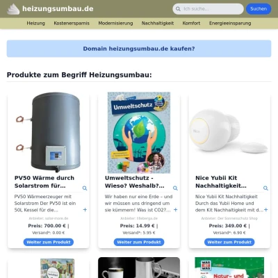 Screenshot heizungsumbau.de