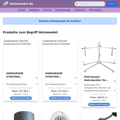 Screenshot heizwendel.de