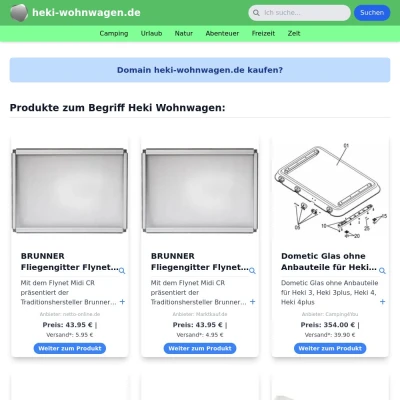 Screenshot heki-wohnwagen.de