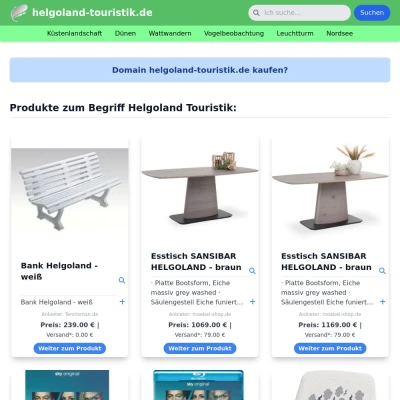 Screenshot helgoland-touristik.de