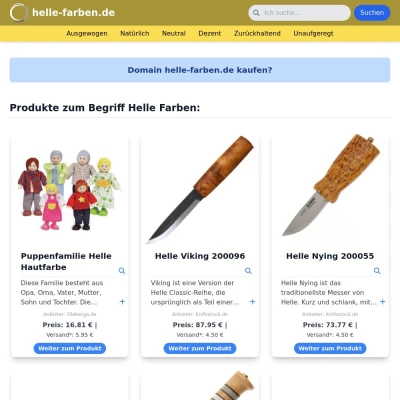 Screenshot helle-farben.de