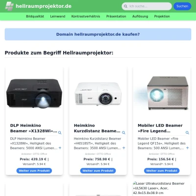 Screenshot hellraumprojektor.de