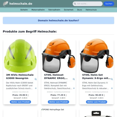Screenshot helmschale.de