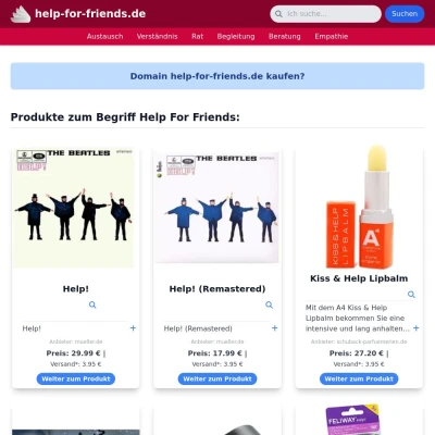 Screenshot help-for-friends.de