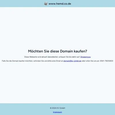 Screenshot hemd.co.de