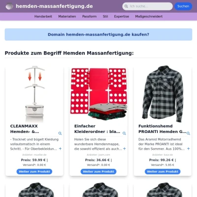 Screenshot hemden-massanfertigung.de