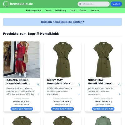 Screenshot hemdkleid.de