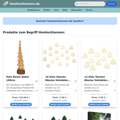 Screenshot hemlocktannen.de