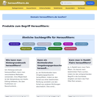 Screenshot herausfiltern.de